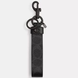 Coach Loop Bag Charm In Signature Canvas